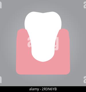 illustration  of teeth with gum, vector design Stock Vector