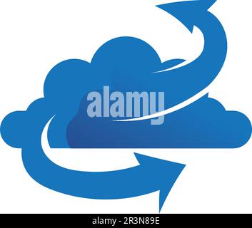 Cloud servers data logo and symbols icons Stock Vector