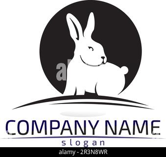 Rabbit vector Logo template and animal icon design Stock Vector