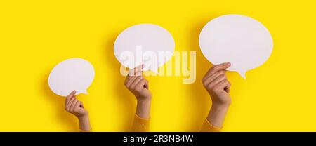 Bubble speech layout Stock Photo