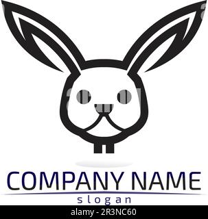 Rabbit vector Logo template and animal icon design Stock Vector