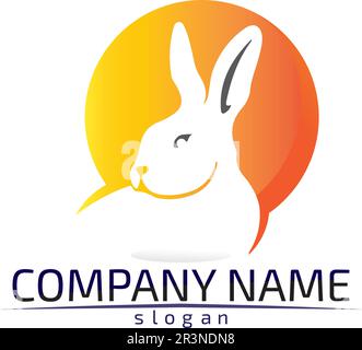 Rabbit vector Logo template and animal icon design Stock Vector