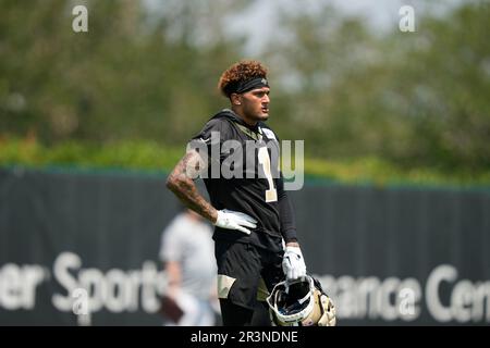 This is a 2023 photo of Alontae Taylor of the New Orleans Saints NFL  football team. This image reflects the New Orleans Saints active roster as  of Tuesday, July 25, 2023 when