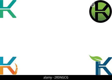 k letter k logo design and vector Stock Vector