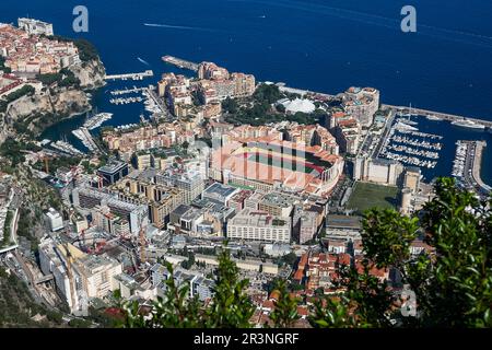 Illustration of Louis II Stadium during Ligue 1 McDonald's match ...