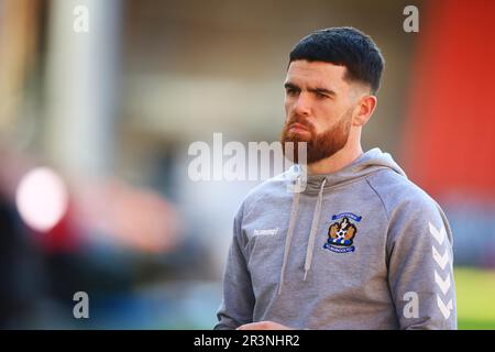 24th May 2023; Tannadice Park, Dundee, Scotland: Scottish Premiership Football, Dundee United versus Kilmarnock; Liam Donnelly of Kilmarnock inspects the pitch before the match Stock Photo