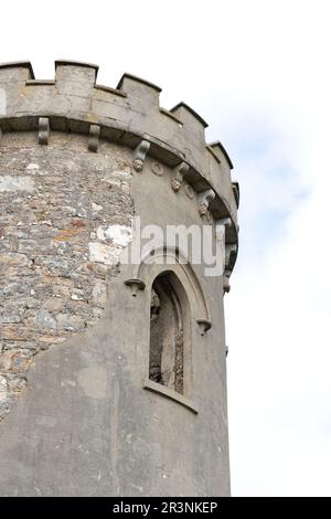 Details of the exterior of Clifden Castle in Clifden, Ireland. Stock Photo