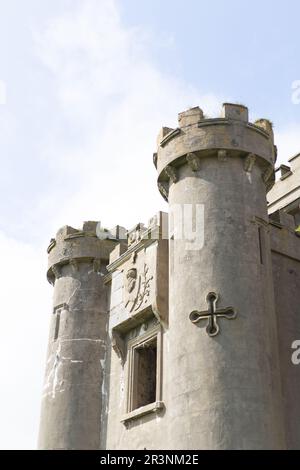 Details of the exterior of Clifden Castle in Clifden, Ireland. Stock Photo