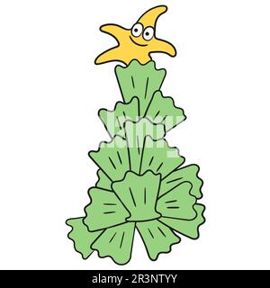 An offering of the sea christmas tree. doodle icon image Stock Photo