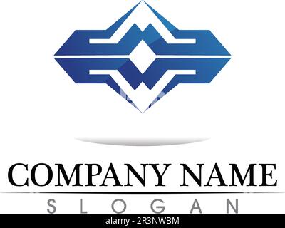 Business finance logo and symbols vector concept illustration Stock Vector
