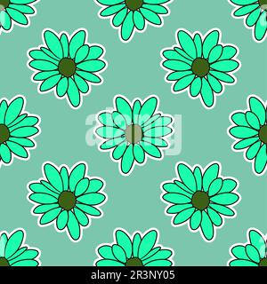 Spring blossom flowers seamless background. repeat pattern background design Stock Photo