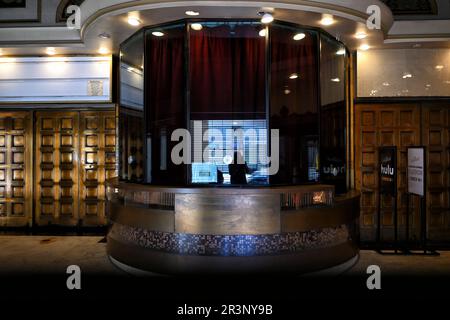 LOS ANGELES, CALIFORNIA - 17 MAY 2023: The Orpheum Theatre Lobby. On Broadway in Downtown Los Angeles, it is the most restored of the historical movie Stock Photo