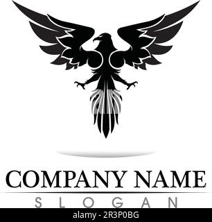 Black wing logo symbol for a professional designer Stock Vector