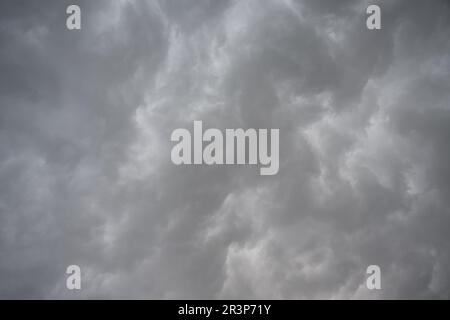 Mammatus clouds foretell approaching storm. Clouds texture background Stock Photo