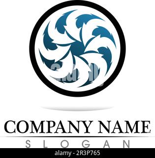 Technology circle logo and symbols Vector Stock Vector