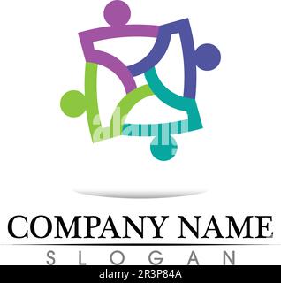 people care success health life logo template icons Stock Vector
