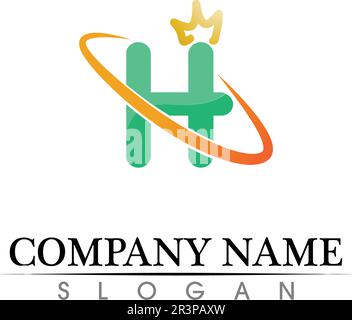 H Letter Logo Template Design Vector illustration Stock Vector
