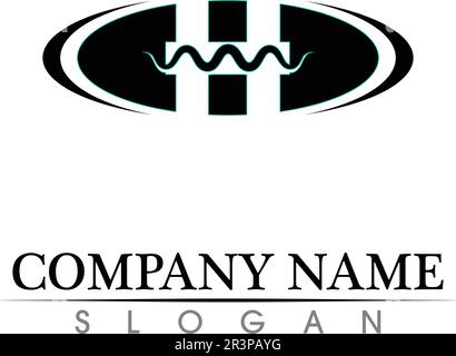 H Letter Logo Template Design Vector illustration Stock Vector