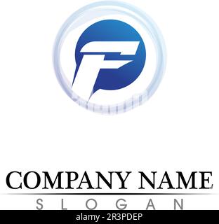 F letter logo and symbols template vector icons Stock Vector