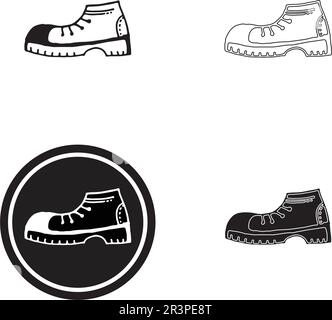 shoes concept sneaker vector design and logo Stock Vector