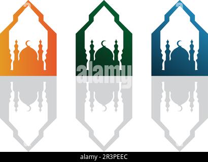 Mosque ramadhan and islamic design arabian logo Stock Vector