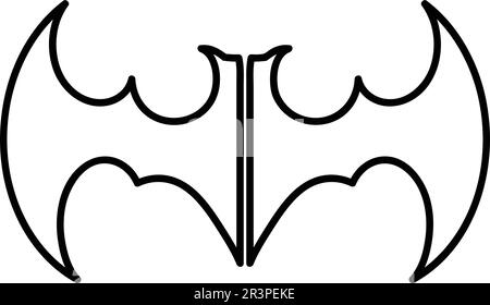bat open wings flying concept elements icon Stock Vector