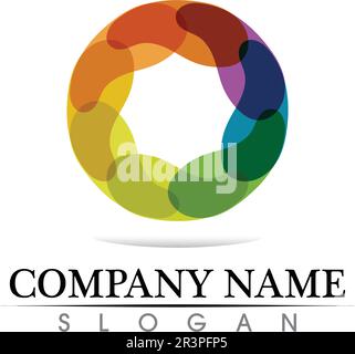 Technology circle logo and symbols Vector Stock Vector