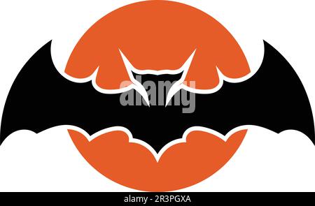bat open wings flying concept elements icon Stock Vector