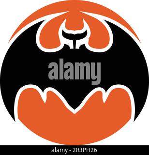 bat open wings flying concept elements icon Stock Vector