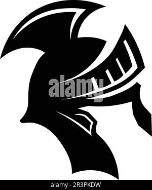 spartan logo and vector design helmet and head Stock Vector