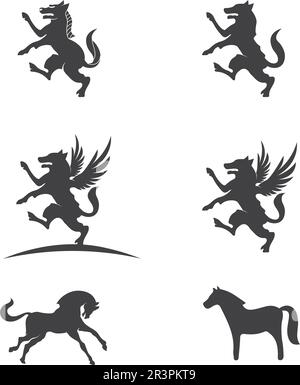 Pegasus Vector Logo Template vector illustration Stock Vector