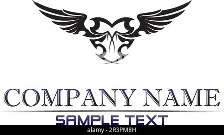 Falcon Wings Logo Template vector icon logo design Stock Vector