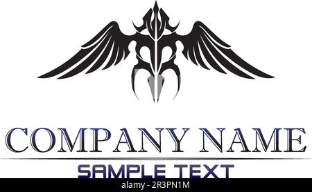 Falcon Wings Logo Template vector icon logo design Stock Vector