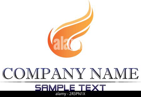 Fire flame nature logo and symbols icons template Stock Vector