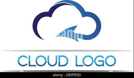 Cloud servers data logo and symbols icons Stock Vector