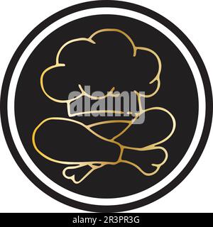 chef logo classical cook catering vector design Stock Vector
