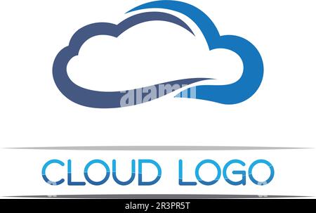 Cloud servers data logo and symbols icons Stock Vector