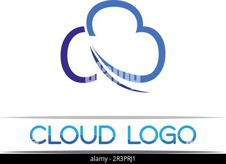 Cloud servers data logo and symbols icons Stock Vector