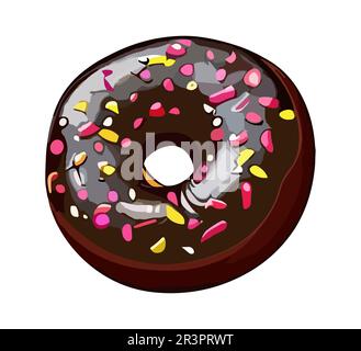 Donut vector realistic illustration on a white. Stock Vector