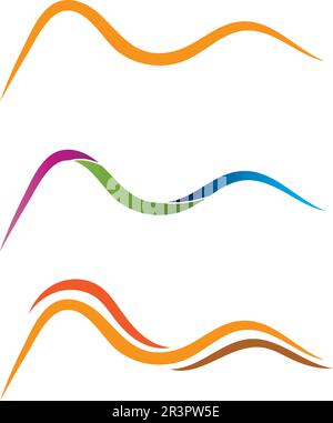 illustration of the sound wave icon vector icon template logo Stock Vector