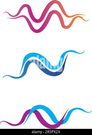 illustration of the sound wave icon vector icon template logo Stock Vector