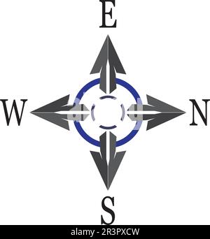 Vector Compass signs and symbols logo Stock Vector