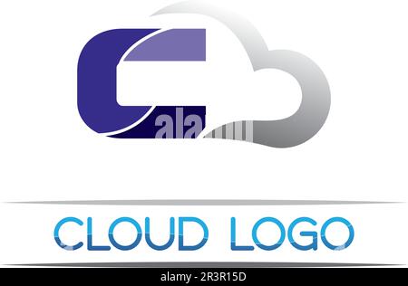Cloud servers data logo and symbols icons Stock Vector