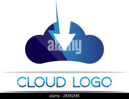 Cloud servers data logo and symbols icons Stock Vector