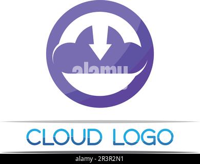 Cloud servers data logo and symbols icons Stock Vector