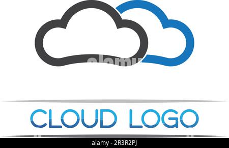 Cloud servers data logo and symbols icons Stock Vector