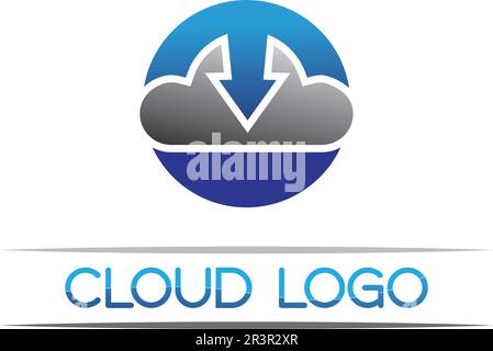 Cloud servers data logo and symbols icons Stock Vector