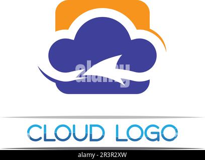 Cloud servers data logo and symbols icons Stock Vector