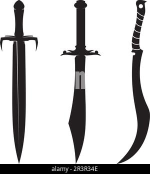 Cross swords icon flat. Simple vector symbol and bonus icon Stock Vector