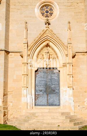 capilla, obra del arquitecto Bartomeu Ferrà, segundo tercio del siglo XIX, casas de Sa Torre, Llucmajor, Mallorca, balearic islands, Spain. Stock Photo